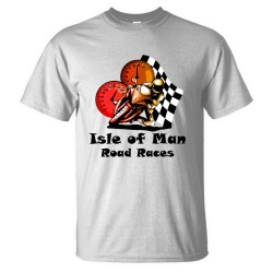 Isle of Man TWIN DIALS / BIKE - KIDS GREY T-SHIRT MKT 1555