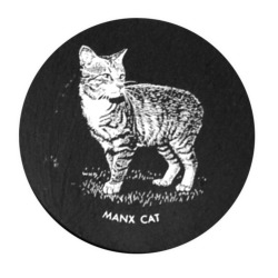 SMALL - SLATE COASTERS - NEW MANX CAT MG 408