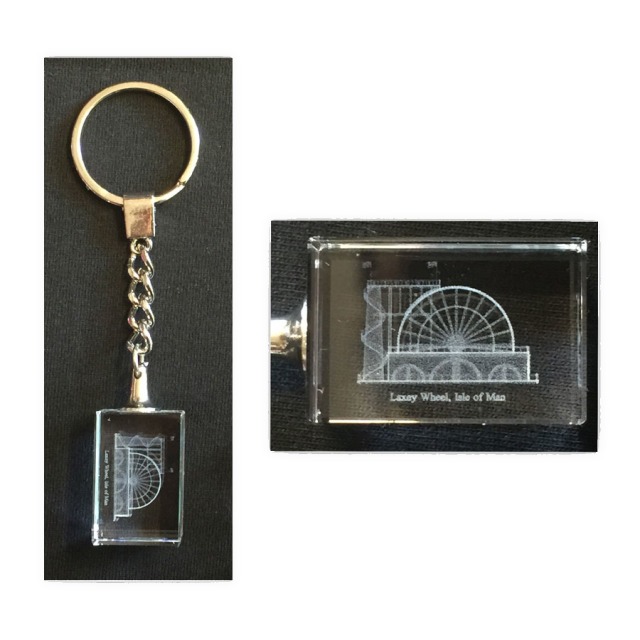 CRYSTAL KEYRING -LAXEY WHEEL MG 132