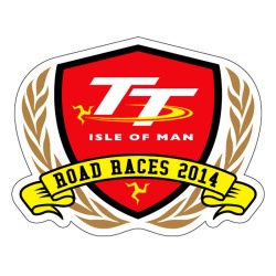 2014 Official TT GOLD WREATH STICKER – 14STICKER3