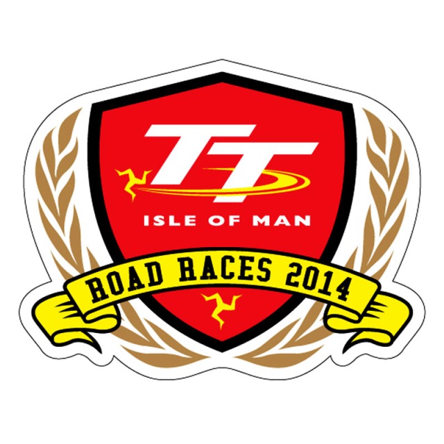 2014 Official TT GOLD WREATH STICKER – 14STICKER3