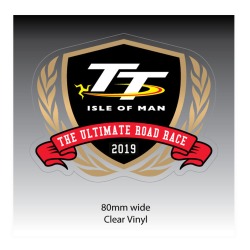 2019 Official TT GOLD WREATH STICKER – 19STICKER3