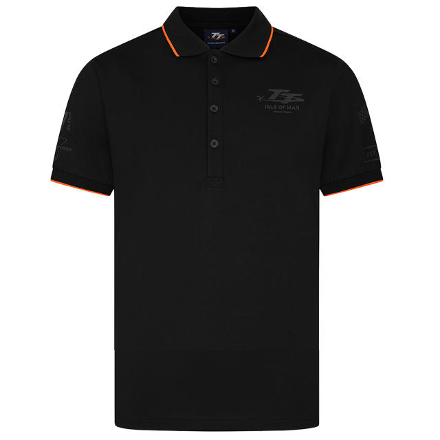 TT OFFICIAL BLACK/BLACK POLO - LAB 203
