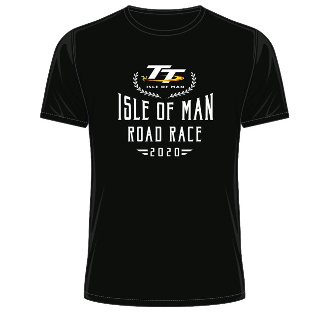 2020- ISLE OF MAN TT WREATH- BLACK T-SHIRT 20ATS15