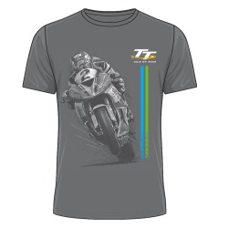 BIKE 2 - STRIPE- TT CHARCOAL T-SHIRT 20ATS7C