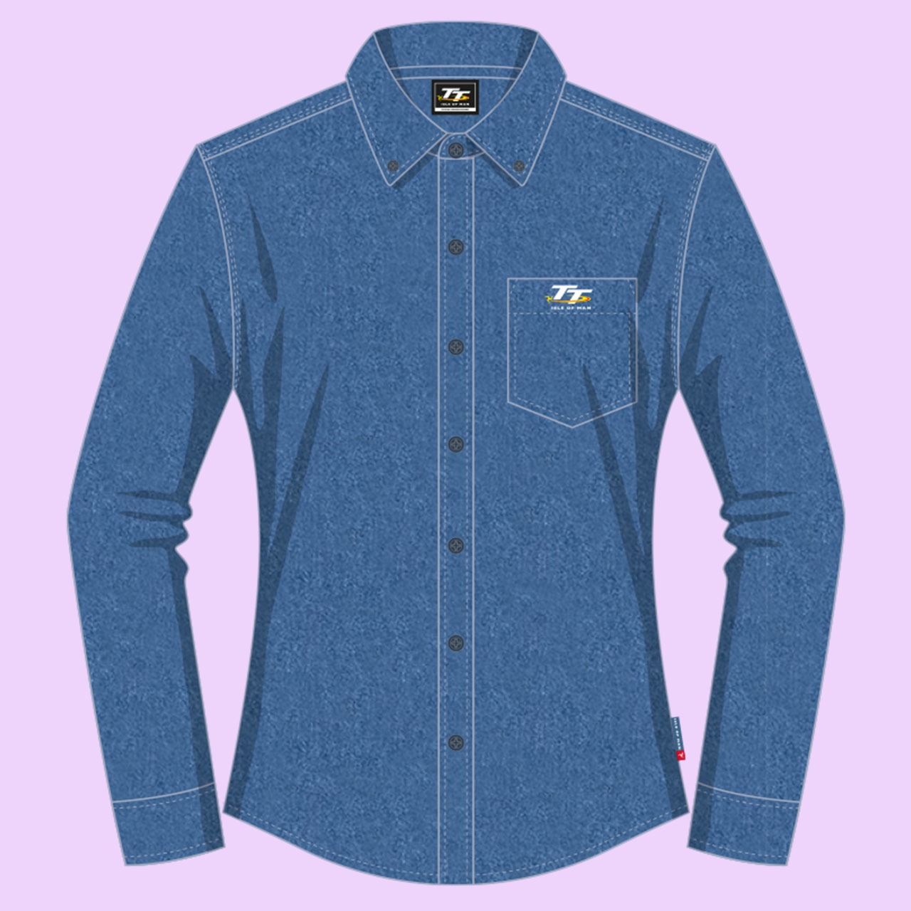 ladies blue denim shirt