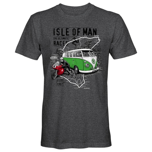 Isle of Man VW/BIKE Dark Heather T-Shirt 22IOM17DH