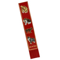  LEATHER BOOKMARK - MANX CATS - MG 518