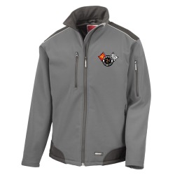 Grey/Black Adults Softshell Racing Jacket  MESS 2380