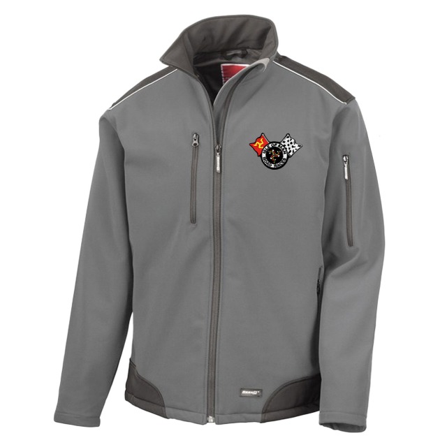 Grey/Black Adults Softshell Racing Jacket  MESS 2380