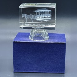 HORSE TRAM GLASS ORNAMENT MG 363