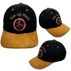 BLACK/TAN SUEDE BASEBALL CAP MG 903