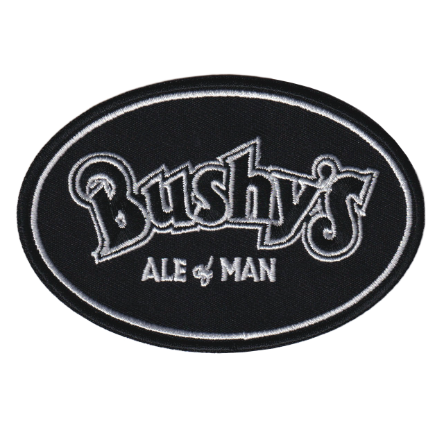BUSHYS OVAL IRON/SEW PATCH MG 874