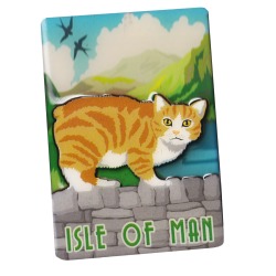 MANX  CAT - WOODEN MAGNET MG 838