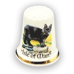 CERAMIC THIMBLE - Manx Cat - MG 020