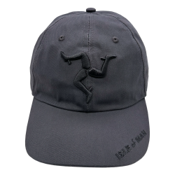 RAISED PUFF/LEGS-CHARCOAL BASEBALL CAP  MG 506