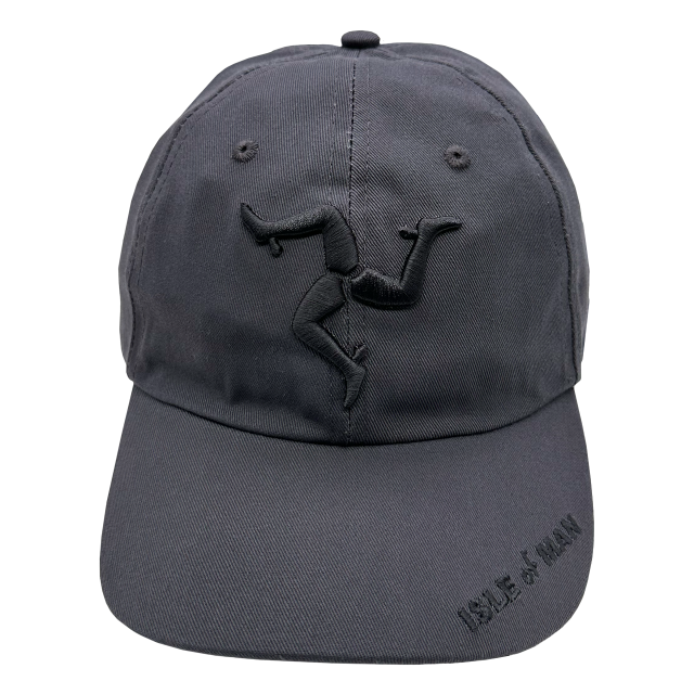 RAISED PUFF/LEGS-CHARCOAL BASEBALL CAP  MG 506
