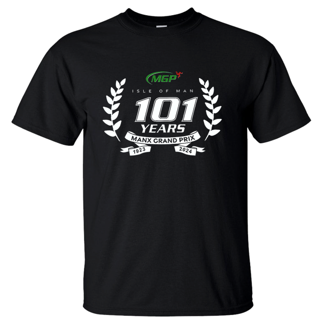 MANX GRAND PRIX - 101 BLACK T-SHIRT 24MGP-101