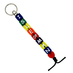 IOM RAINBOW BEADS KEYRING   MG 071