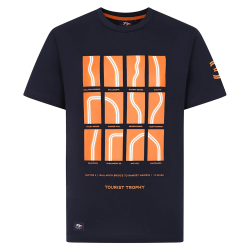 TT SECTOR3 CORNERS -NAVY  T-SHIRT -065N