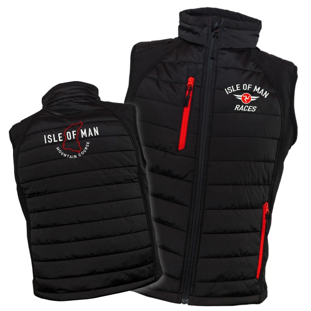 BLACK/RED RACING WINGS GILET 25 EMB3