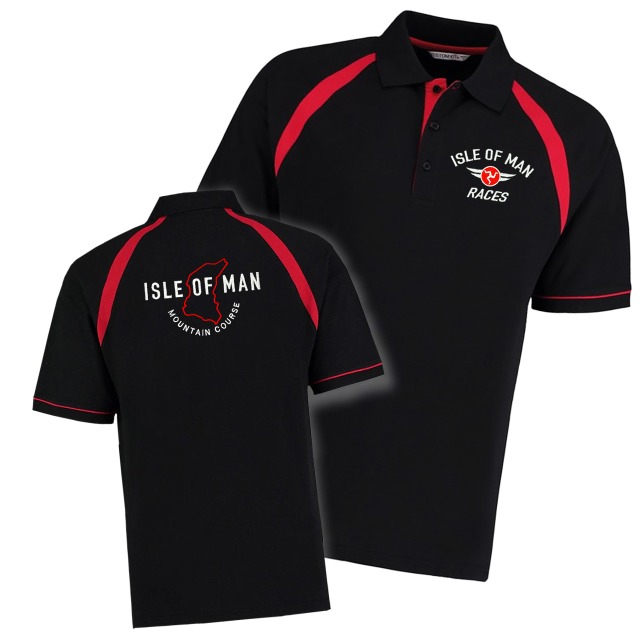 BLACK/RED RACING WINGS POLO 25 EMB4