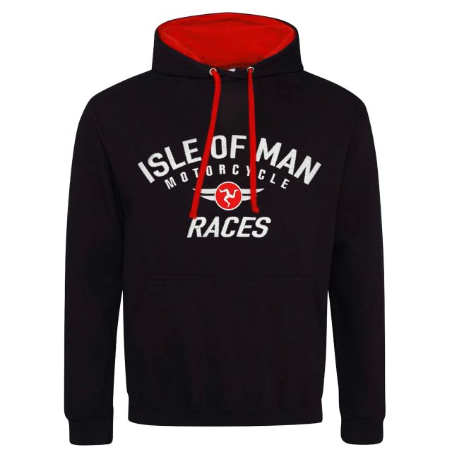 BLACK/RED RACING WINGS HOODIE 25 EMB1