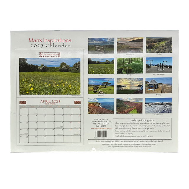 2025- ISLE OF MAN  DELUXE WALL CALENDAR  MG 556