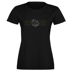 Diamante Bike Black Ladies Fitted T-Shirt - LDT 255