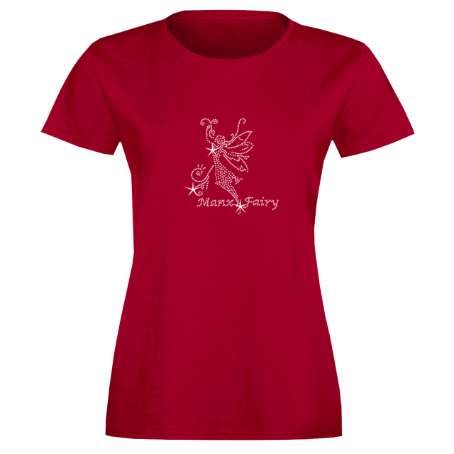 MANX FAIRY - DARK PINK LADIES T-SHIRT - 25MLDT 255