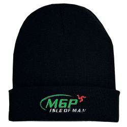 MANX GRAND PRIX - BLACK BEANIE 25MGP-BB