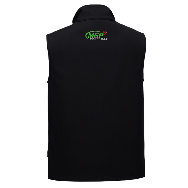2025 - MANX GRAND PRIX-BLACK GILET SOFTSHELL  25MGP-BGS