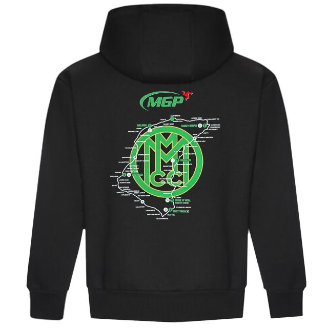 2025 - MANX GRAND PRIX-BLACK HOODIE 25MGP-BH