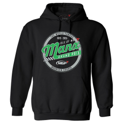 2025 - MANX GRAND PRIX-BLACK HOODIE 25MGP-BH