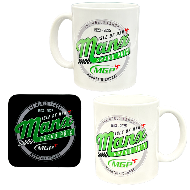 2025 -MANX GRAND PRIX - MUG & COASTER SET 25MGP-MS