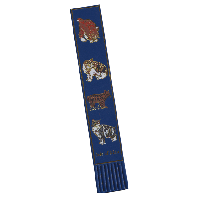 LEATHER BOOKMARK -MANX CAT -  MG 518