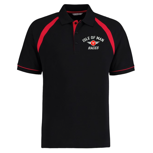 BLACK/RED RACING WINGS POLO 25 EMB4