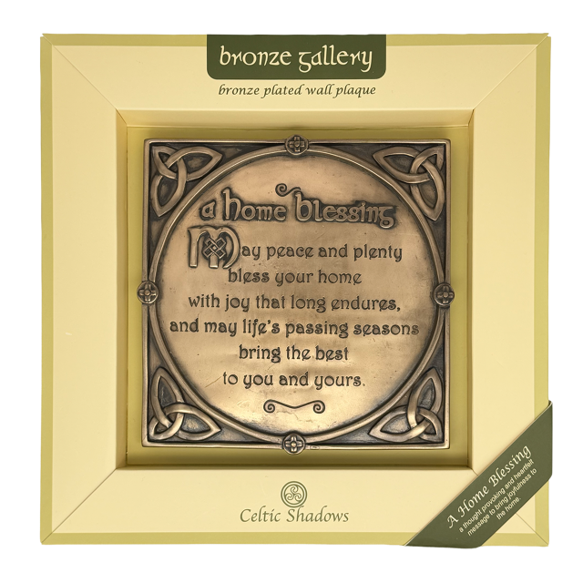 HOME BLESSING - BROZE PLATED WALL PLAUQE  MG 339
