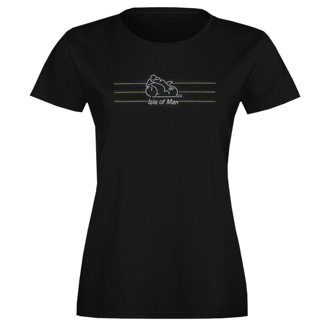 Diamante Bike - Black Ladies Fitted T-Shirt - MLDT 265