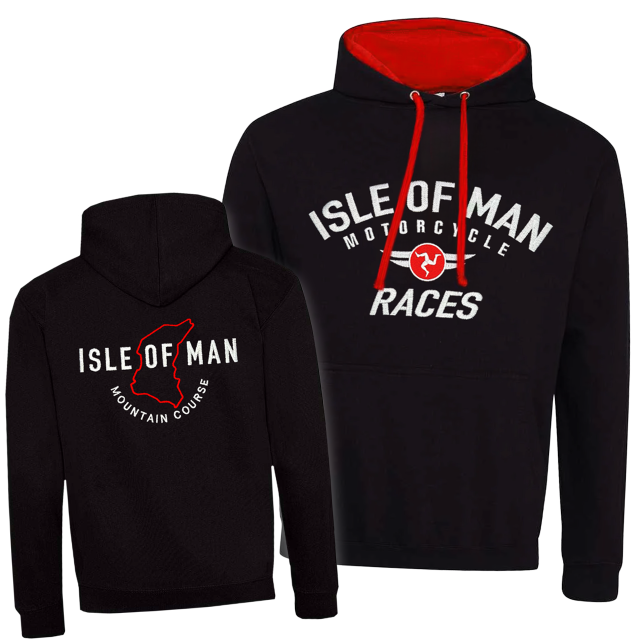 BLACK/RED RACING WINGS HOODIE 25 EMB1