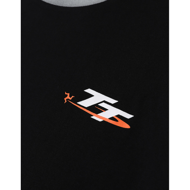 305 BLACK - LHB DELUXE T-SHIRT- ARM STRIPE