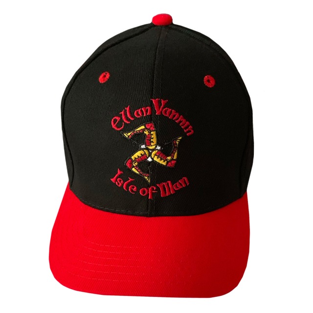 MANX E40 3LEGS - BLACK/RED BASEBALL CAP MG 346