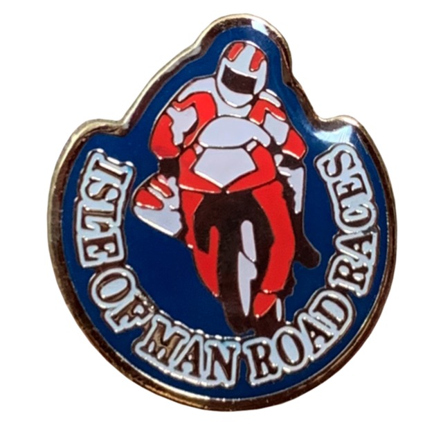 PIN BADGE- ISLE OF MAN ROAD RACING  MG 466