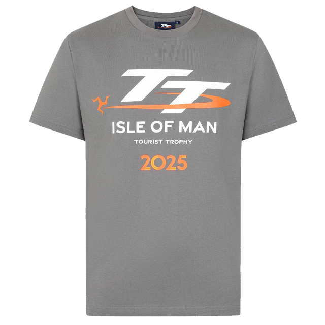 CHARCOAL LOGO GRAPHIC DATED TEE - 473 C