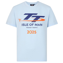 LIGHT BLUE LOGO GRAPHIC DATED TEE - 473 LB