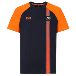 NAVY/ORANGE TT LHB STRIPE TEE - 487 NO