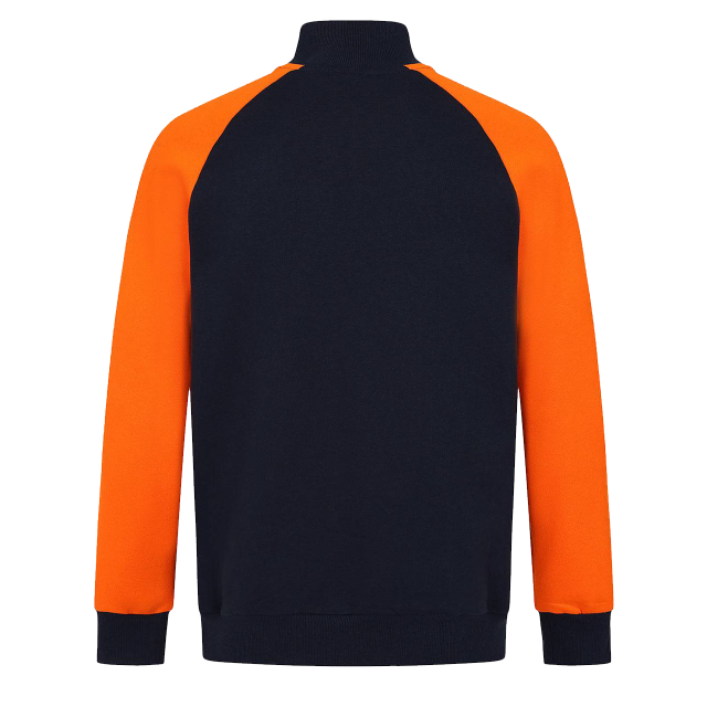 NAVY/ORANGE 1/4 ZIP MID LAYER 489 NO