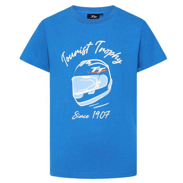 BRIGHT BLUE KIDS HELMET TEE - 490K BB