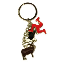 KEYRING - MANX CAT, SHEEP, 3 LEGS MG 500