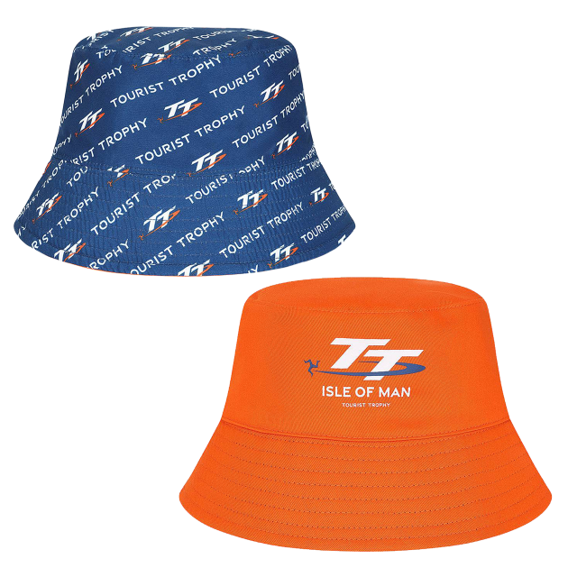 ORANGE/NAVY REVERSIBLE BUCKET CAP 527